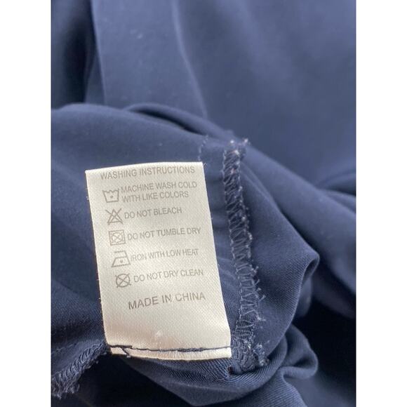 POMELO Women’s Navy Blue Front Knot Short Sleeve Crop Top SZ L - Picture 10 of 11